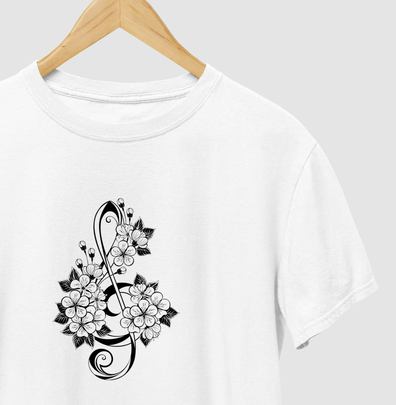 Clave de sol e flores