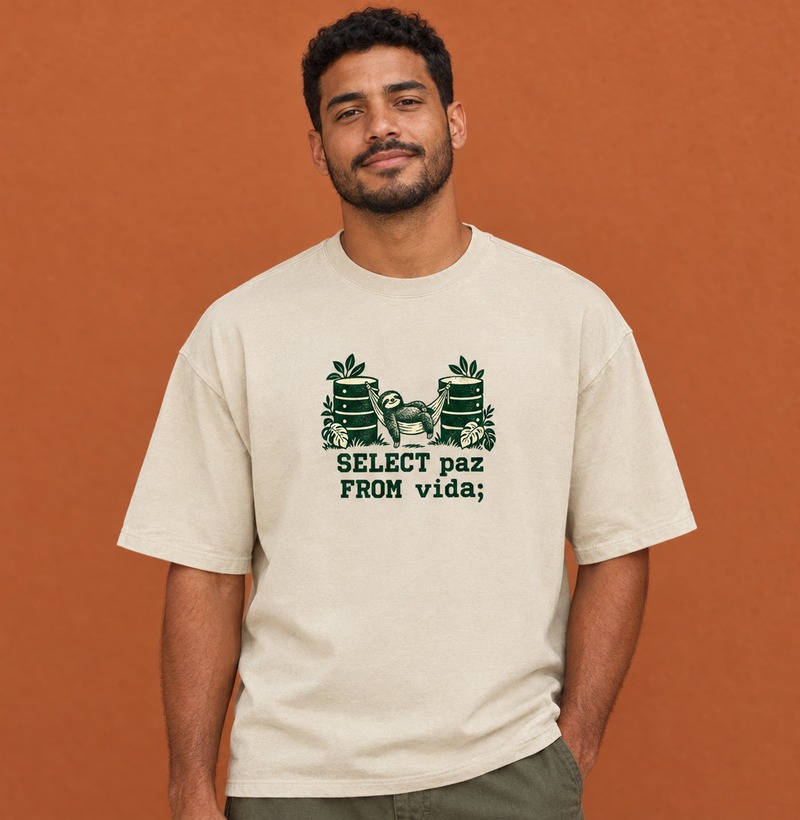 SELECT paz FROM vida; — Camiseta Oversized
