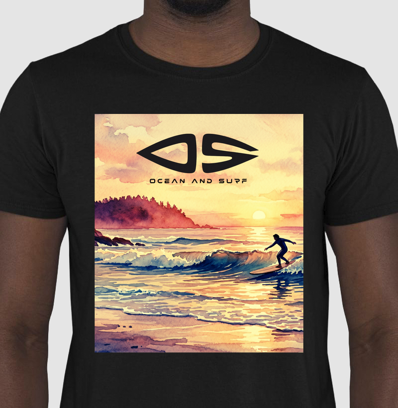 Camiseta Aquarela Long Board