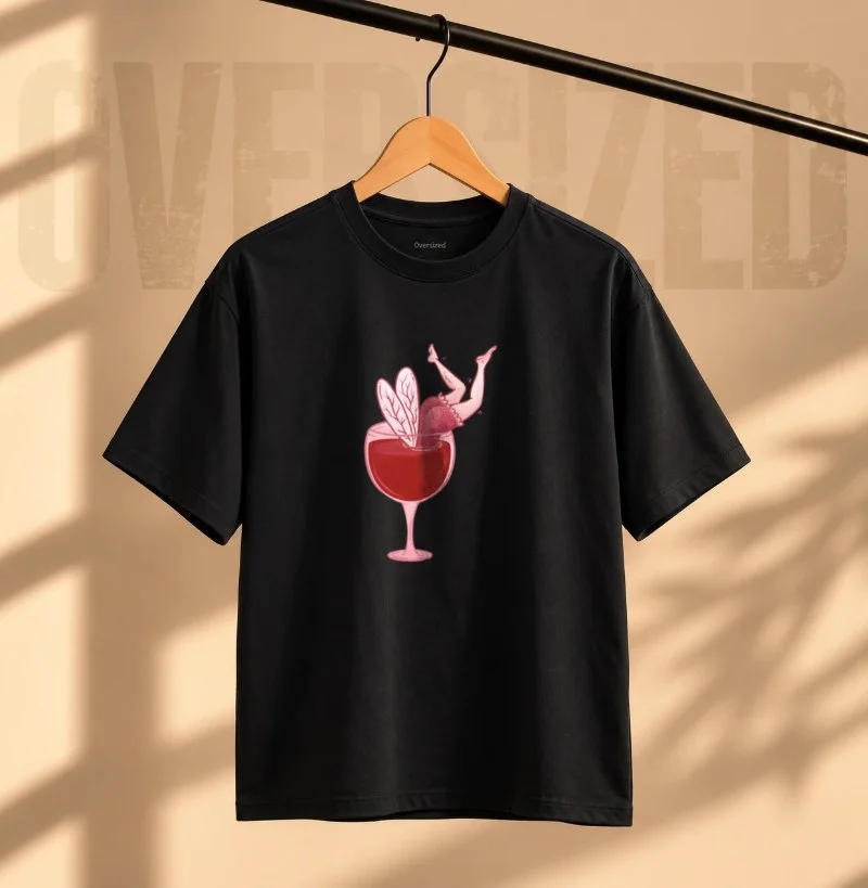 Camiseta A Fada do Vinho - Camiseta Oversized