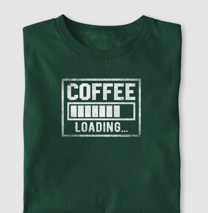 Camiseta Café Carregando... #2 Algodão Nacional