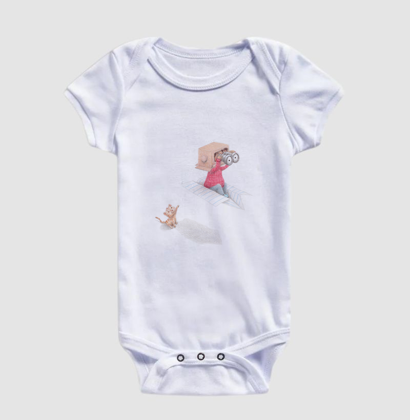 Body Infantil Avião de Papel 