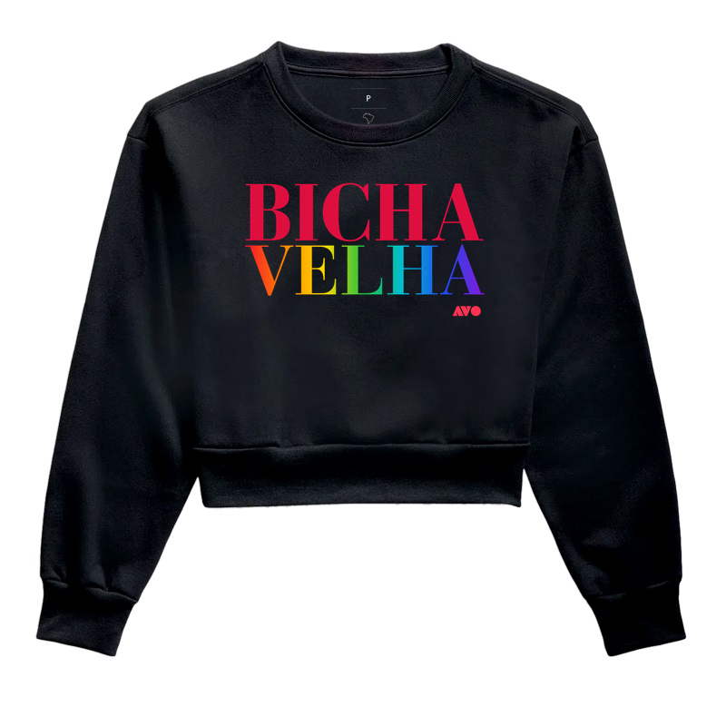 BICHA VELHA - Cropped Moletom