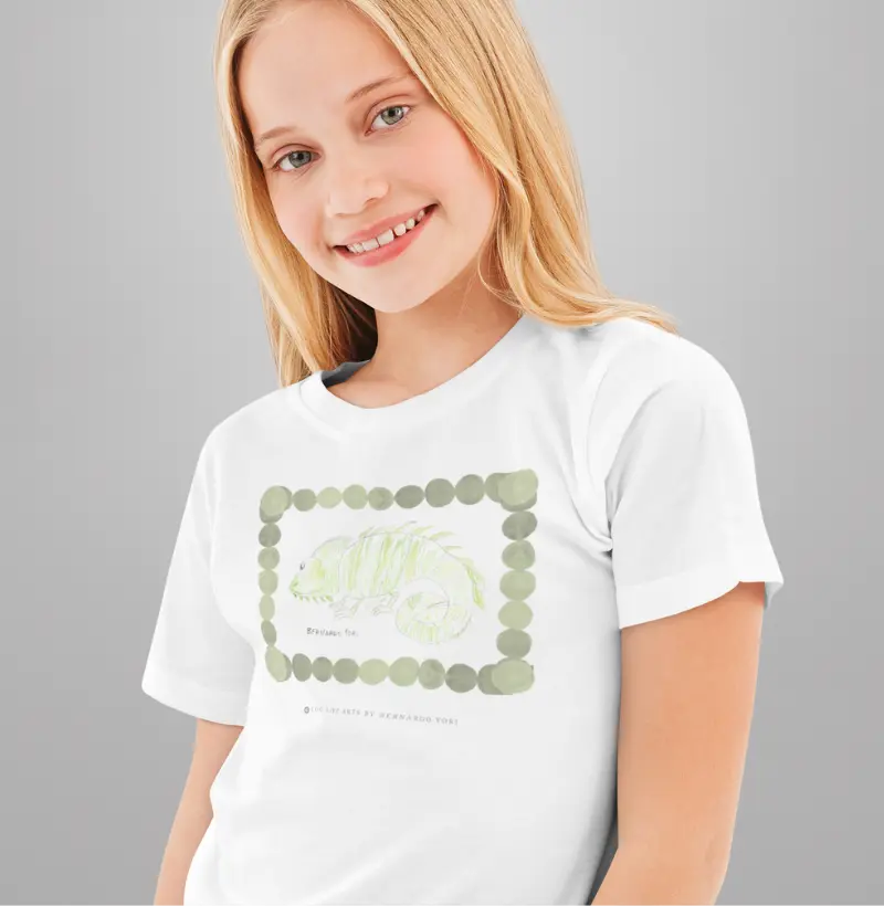 Camiseta Infantil Camaleão by Bernardo Yori