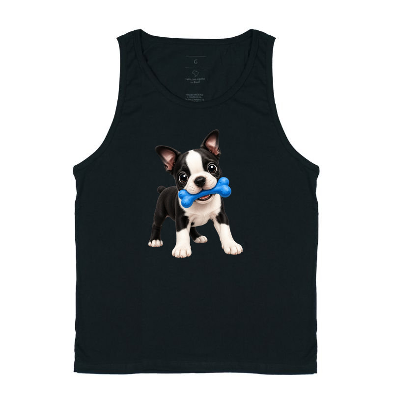 Boston Terrier - Desenho Animado - Regata