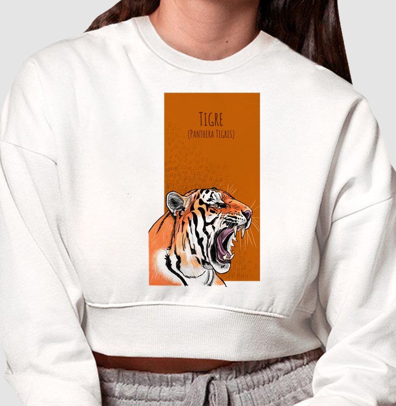 Cropped Moletom Tigre - Cropped Moletom
