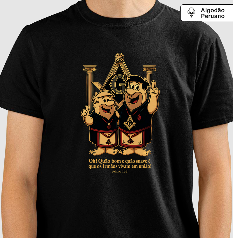 Camiseta Algodão Peruano Irmãos Flintstones REAA - Mr. GADU