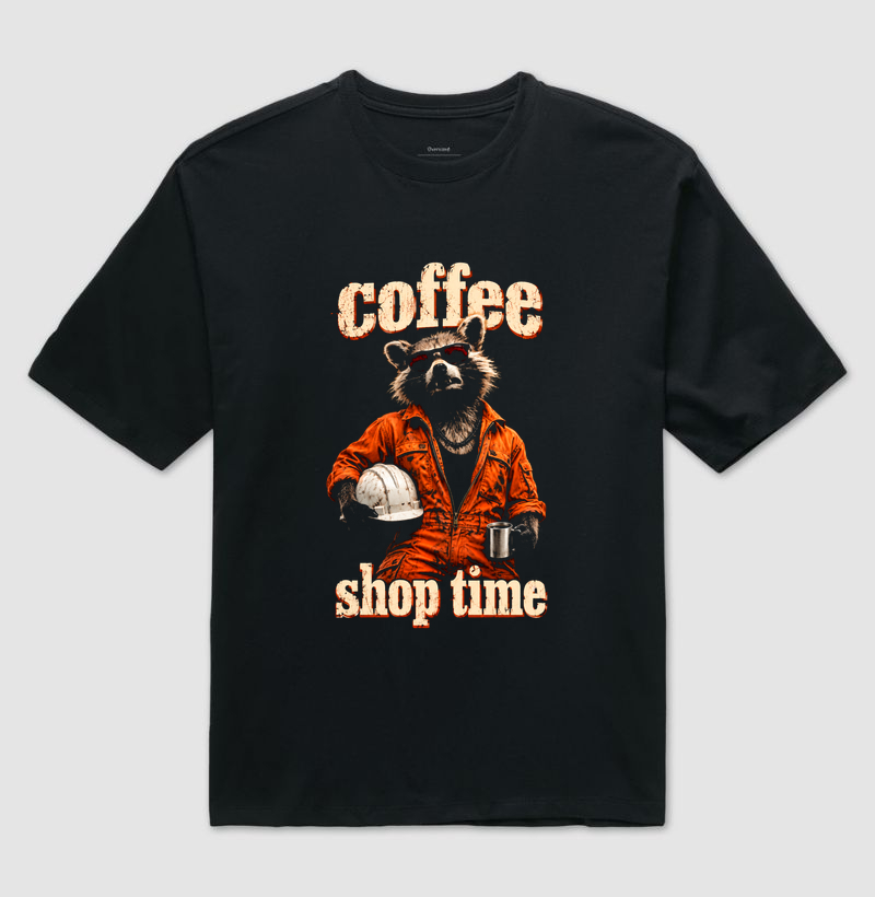 Coffee Shop Time - Rocket  - Camiseta Oversized