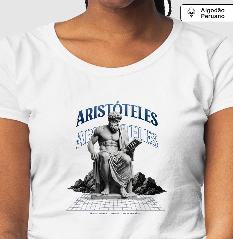 Camiseta Infantil Feminina: Aristóteles