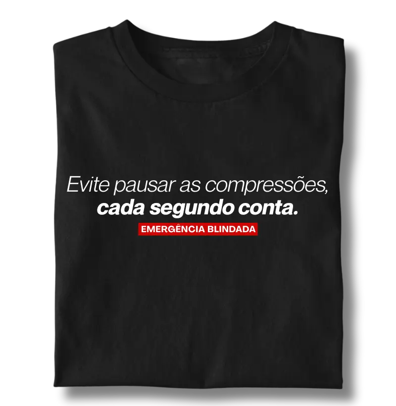 Evite pausar as compressões, cada segundo conta.