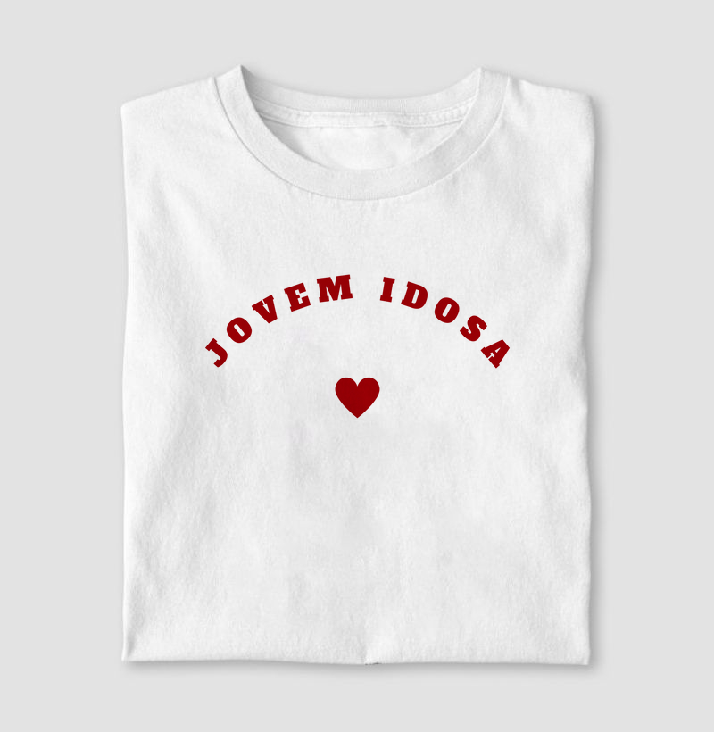 Camiseta Jovem Idosa Coração
