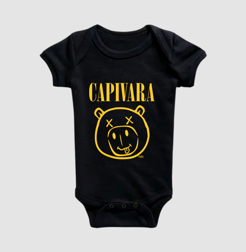 Camiseta Capivara Grunge - Body Infantil