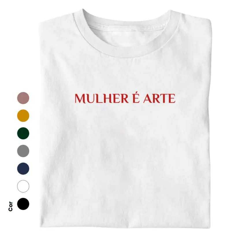 MULHER É ARTE - estampa vermelha