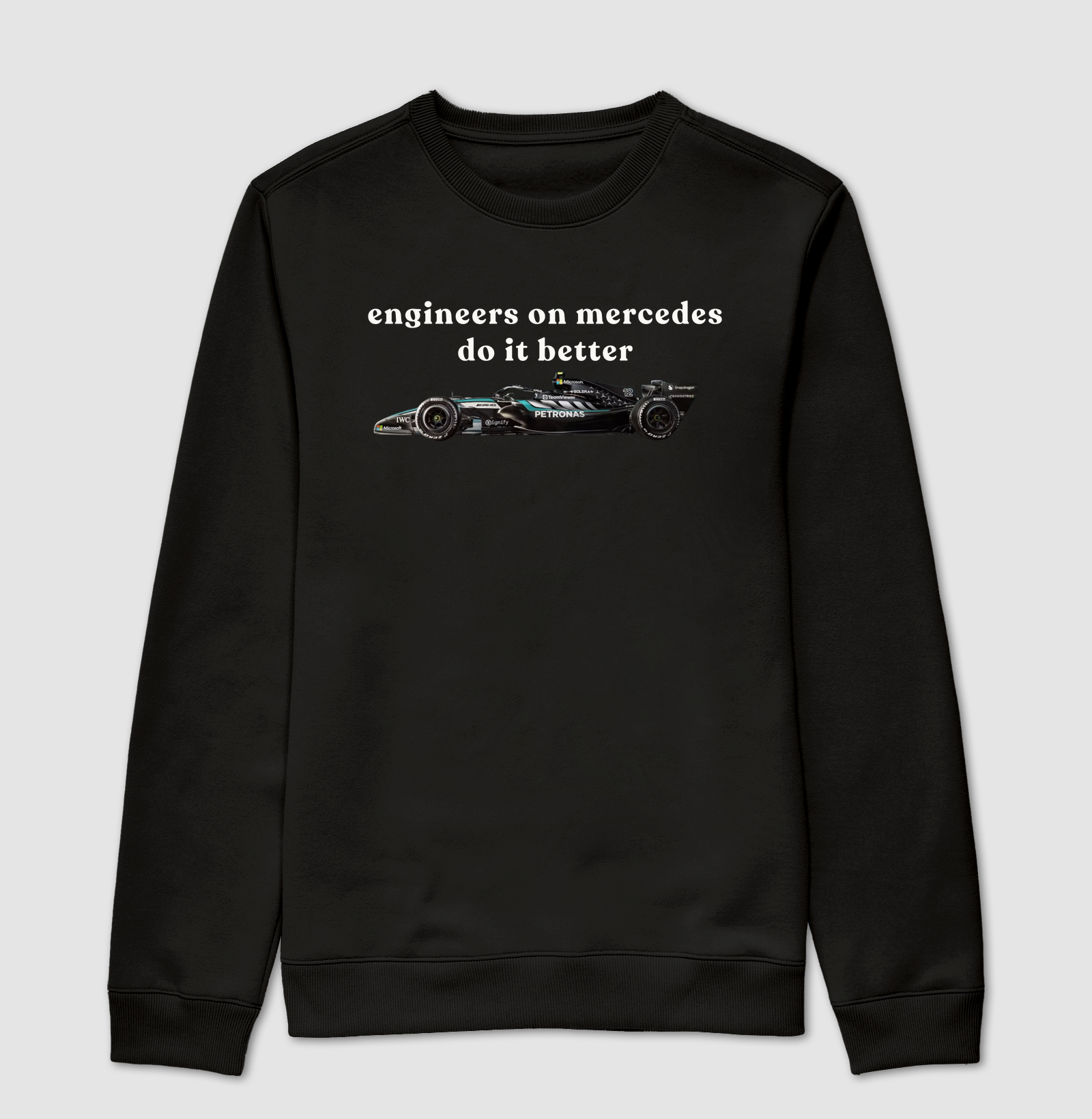 engineers on mercedes - Suéter Moletom