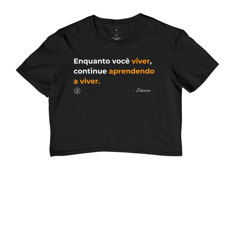 Camiseta Filosofia Estocisimo de Sêneca "Aprendendo a viver"