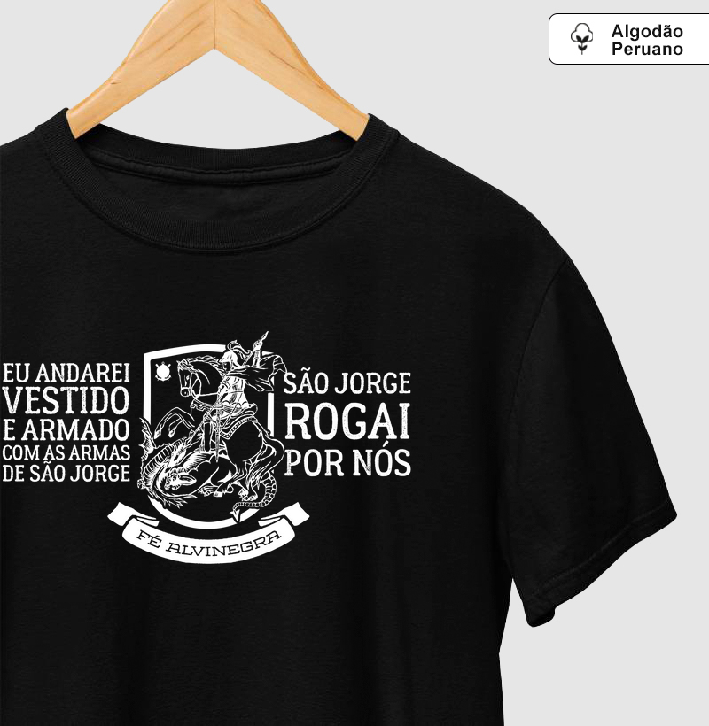 Camiseta Algodão Peruano Fé Alvinegra - Oração