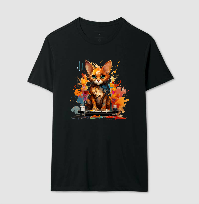 Camiseta Gato Pintor