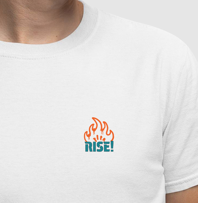 Camiseta Rise! Streetwear Básica Premium Unissex – Moda Urbana