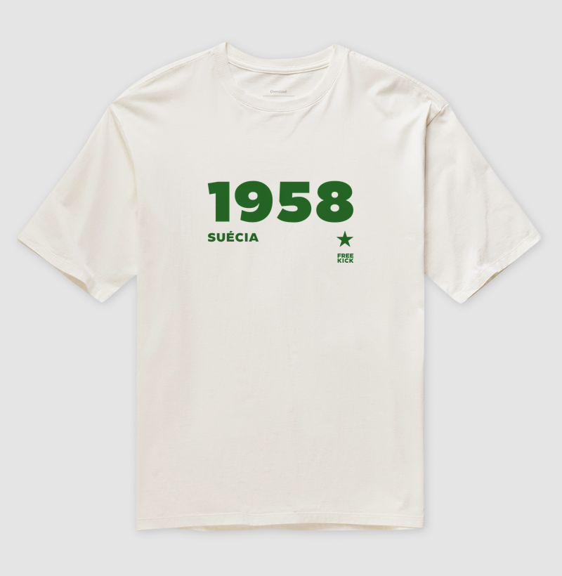 CAMISETA OVERSIZED FREE KICK BRASIL 1958