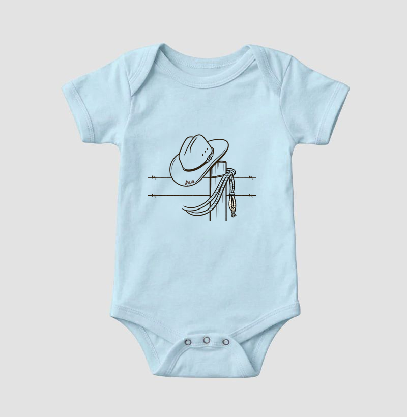 Body infantil chapéu e laço