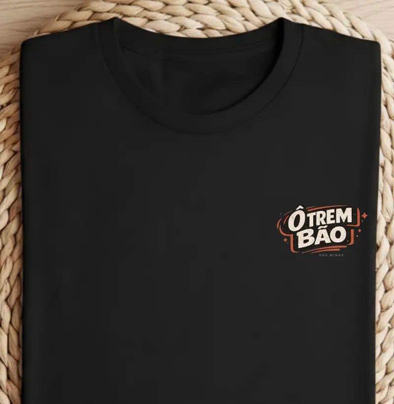 Camiseta Ô Trem Bão | Estilo Vintage Mineiro - Algodão Peruano