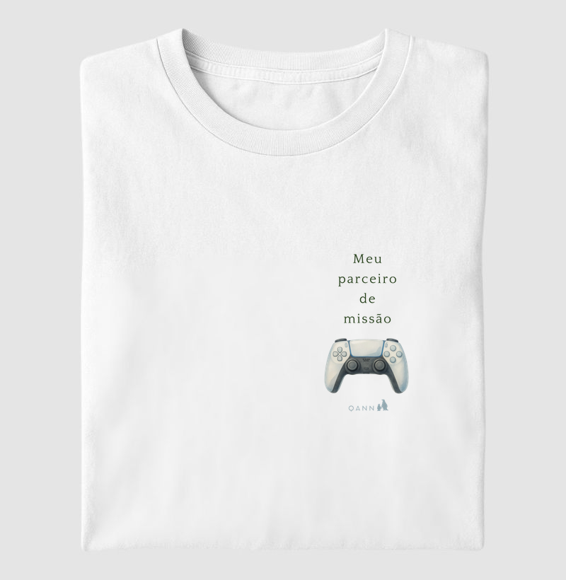 Camiseta Revelação de Gravidez para o Pai — Meu Parceiro de Missão