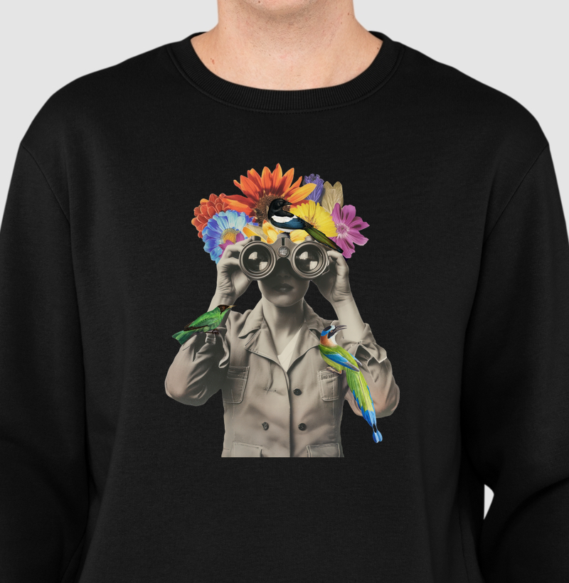 Bird Watcher Vintage Woman - Moletom