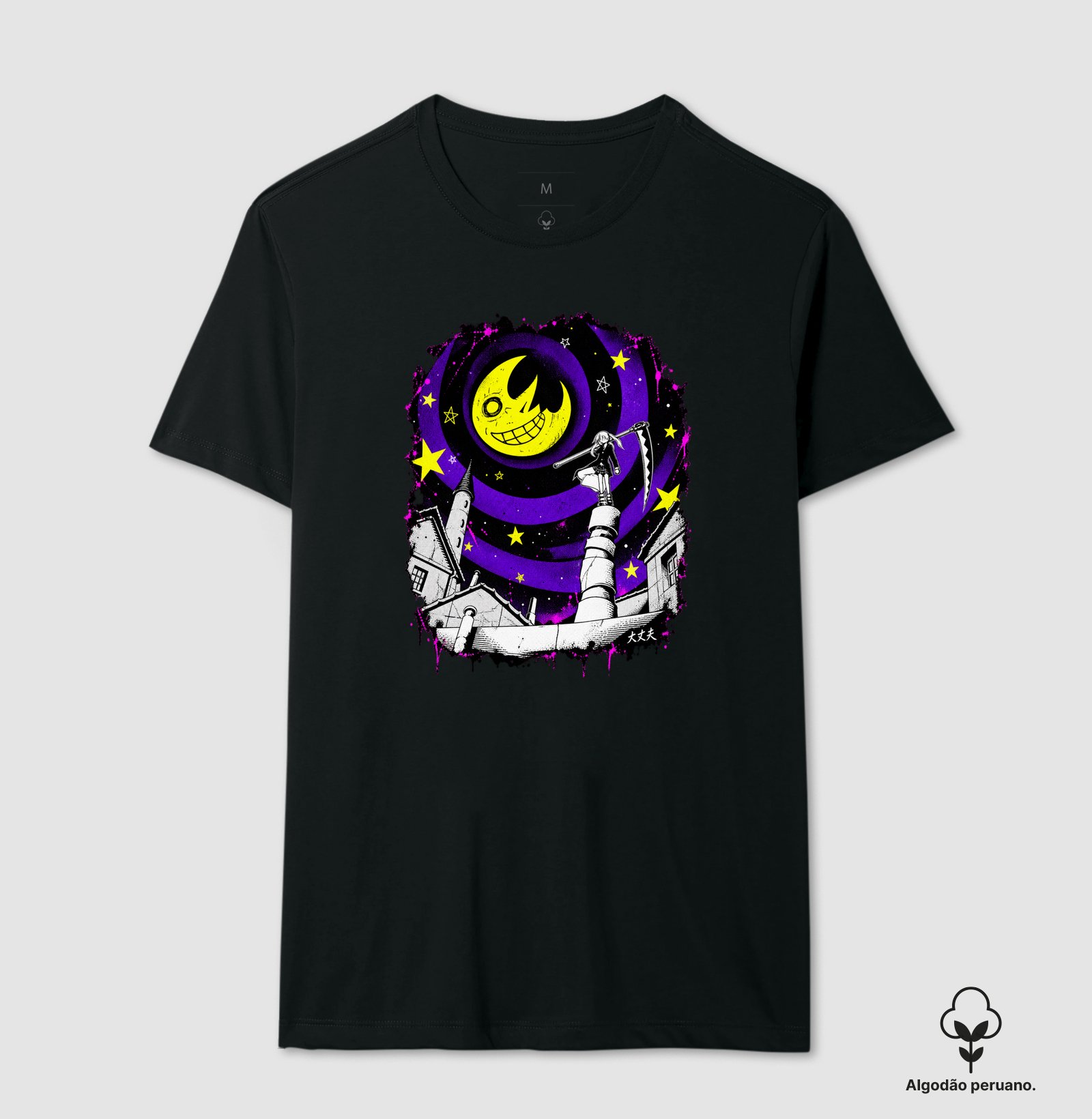 Acid Moon - Camiseta Algodão Peruano