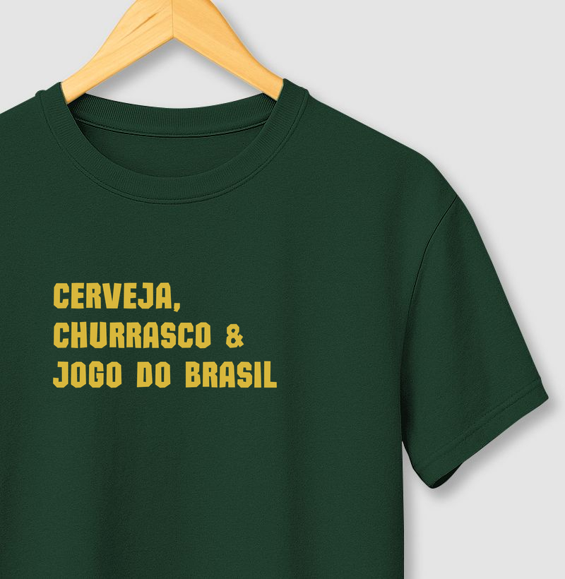 Cerveja, Churrasco e Jogo do Brasil - Unissex
