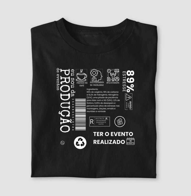 Camiseta Produtor de Eventos