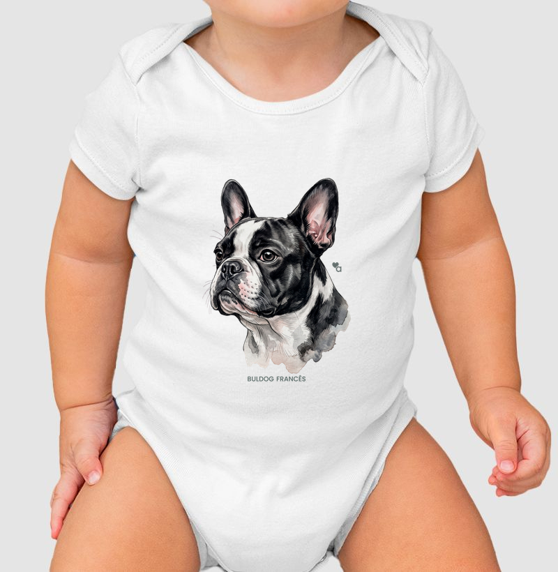 Cães - Buldog Francês - Body Infantil