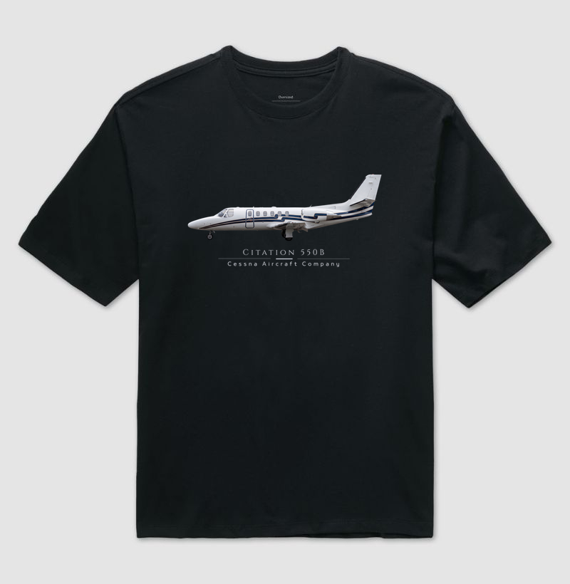 Cessna Citation 550B | Profile - Camiseta Oversized