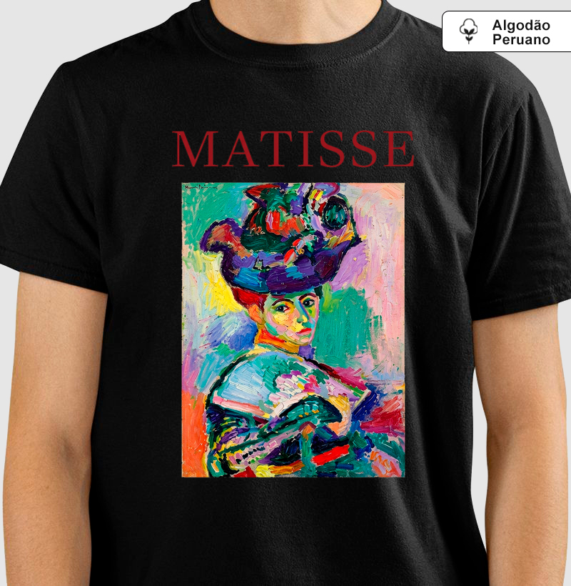 Camiseta Henri Matisse Woman with a Hat Art Premium