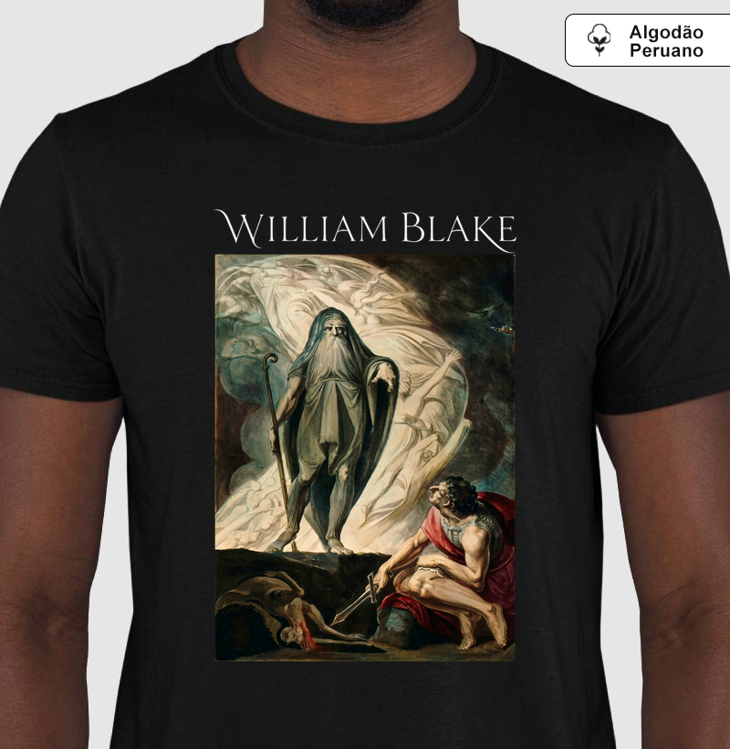 Camiseta Algodão Peruano Tanguis William Blake Ulisses e Tirésias - Mitologia Grega Odisseia