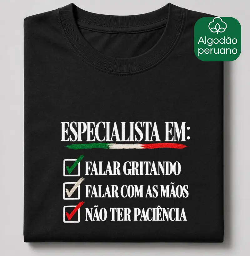 Especialista em: - Camiseta Algodão Peruano