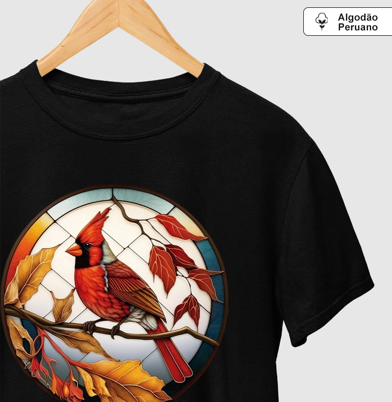Bird Stained Glass Style III - Produto Premium - Algodão Peruano