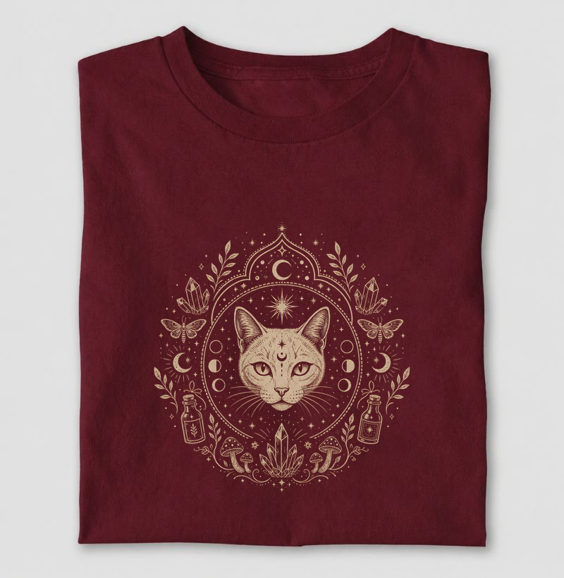 gato místico celestial - mandala lunar