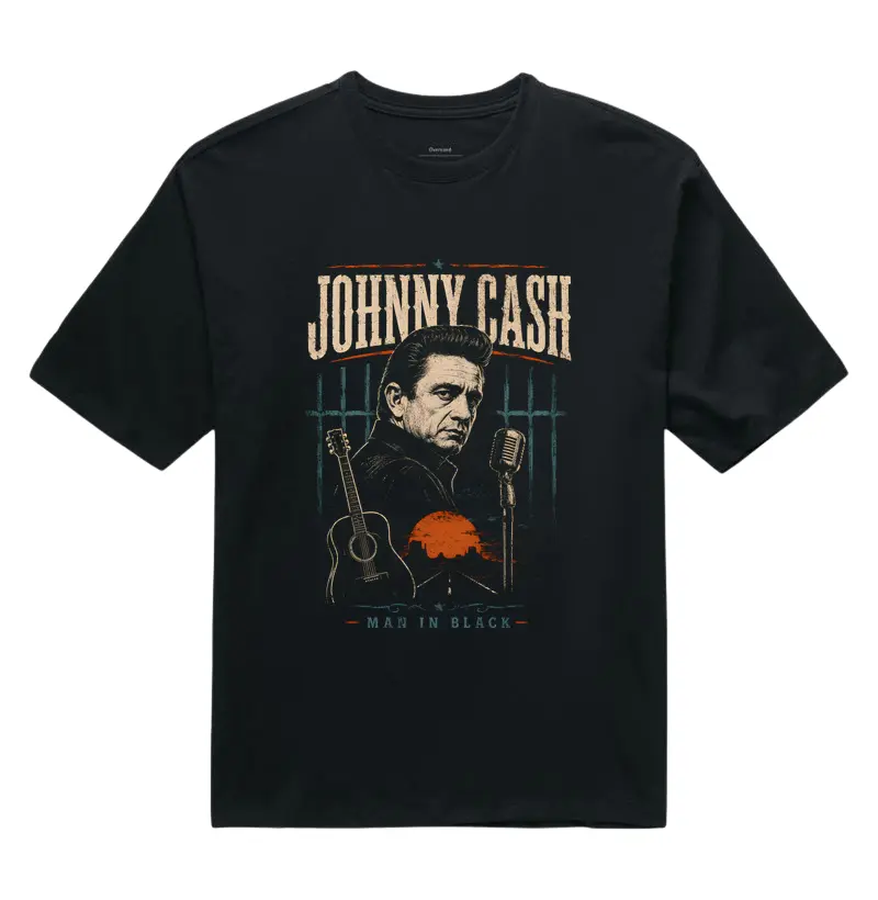 Camiseta Oversized Man in Black