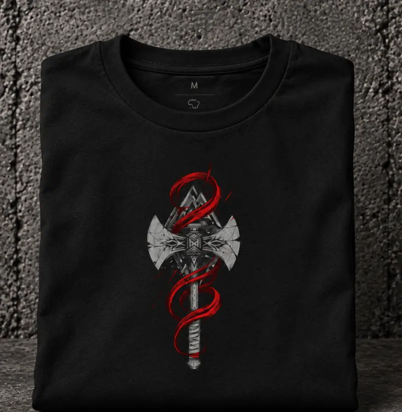 Double Axe Red spiral - Camiseta Oversized
