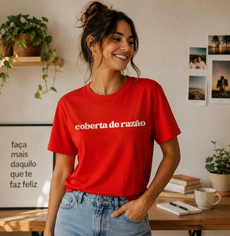 Camiseta Coberta de Razão 