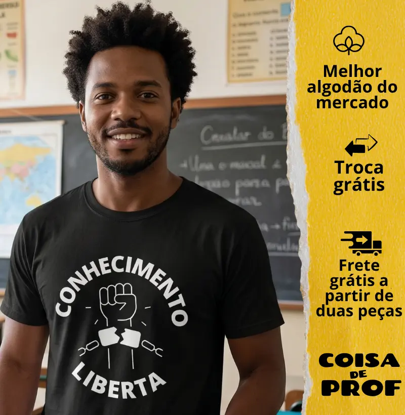 Camiseta Conhecimento Liberta