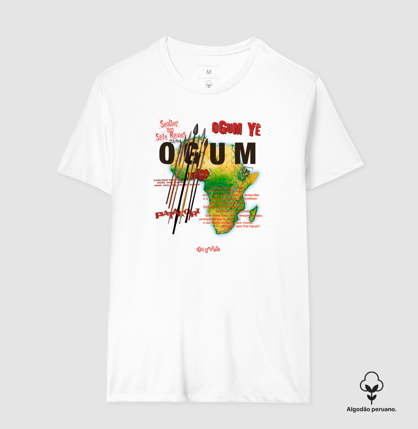 camiseta OGUM oração