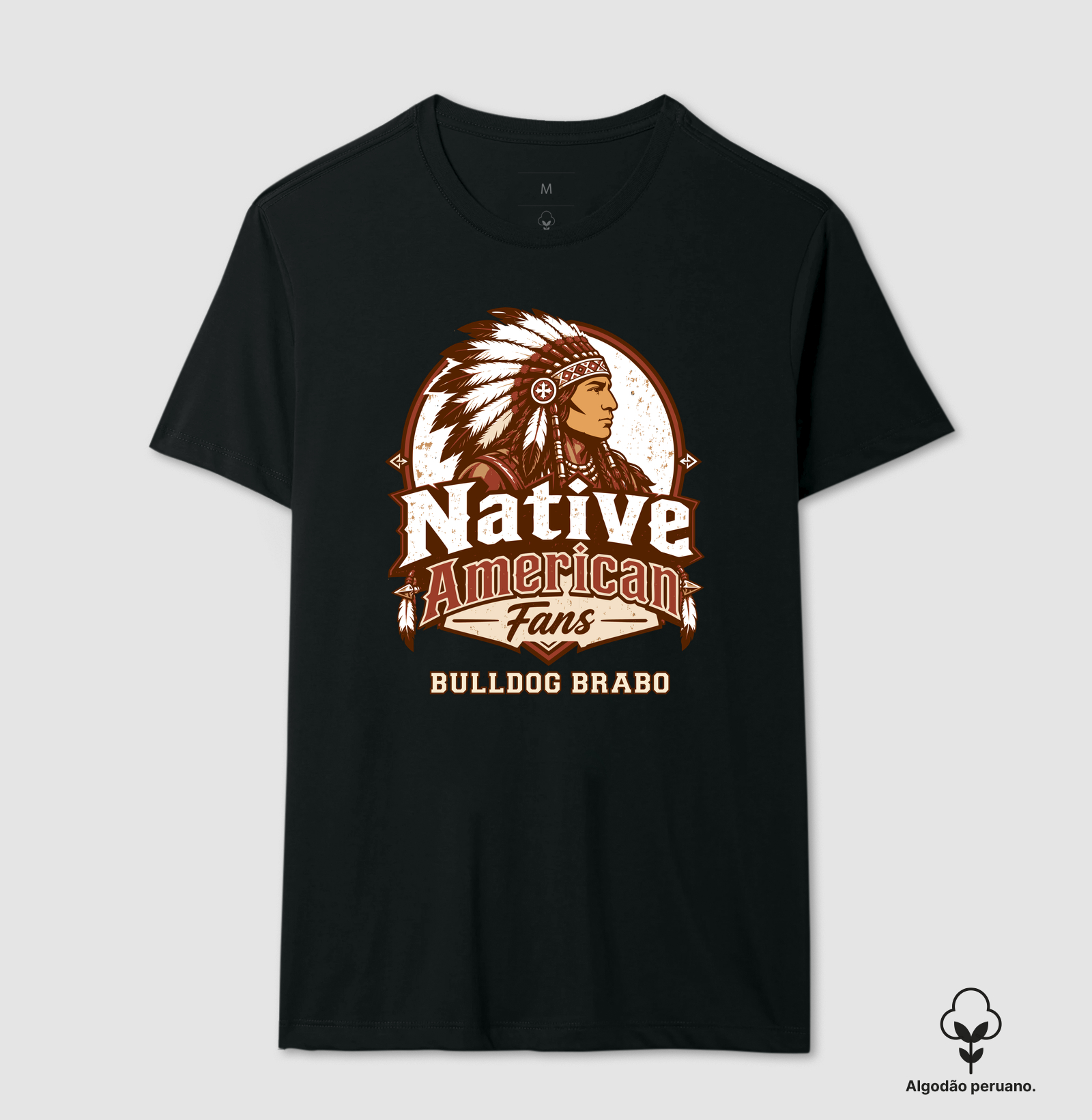 Native American Fans - Camiseta Algodão Peruano