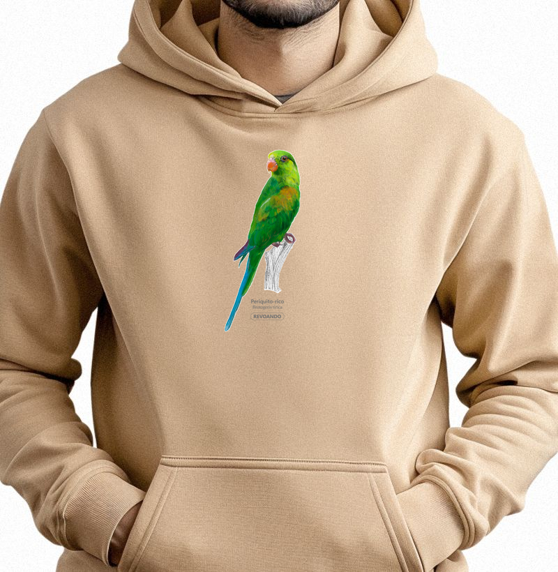 Aves do Brasil - Periquito-rico - Moletom Hoodie