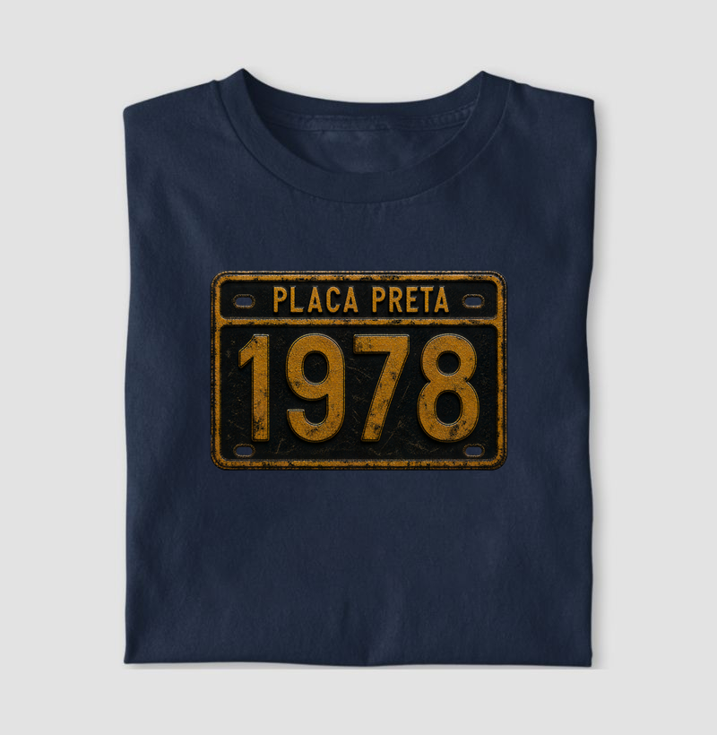 Camiseta Placa Preta 1978