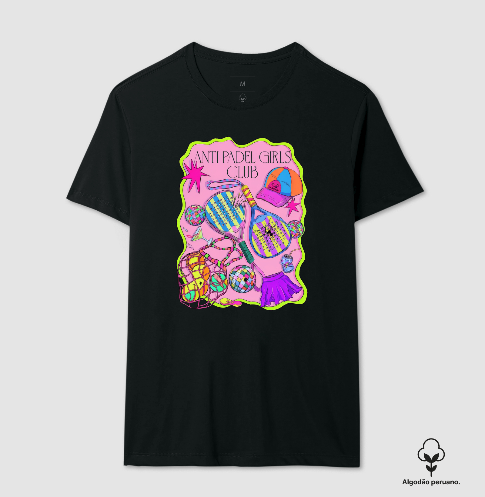 Camiseta Feminina Anti Padel Girls Club Rosa