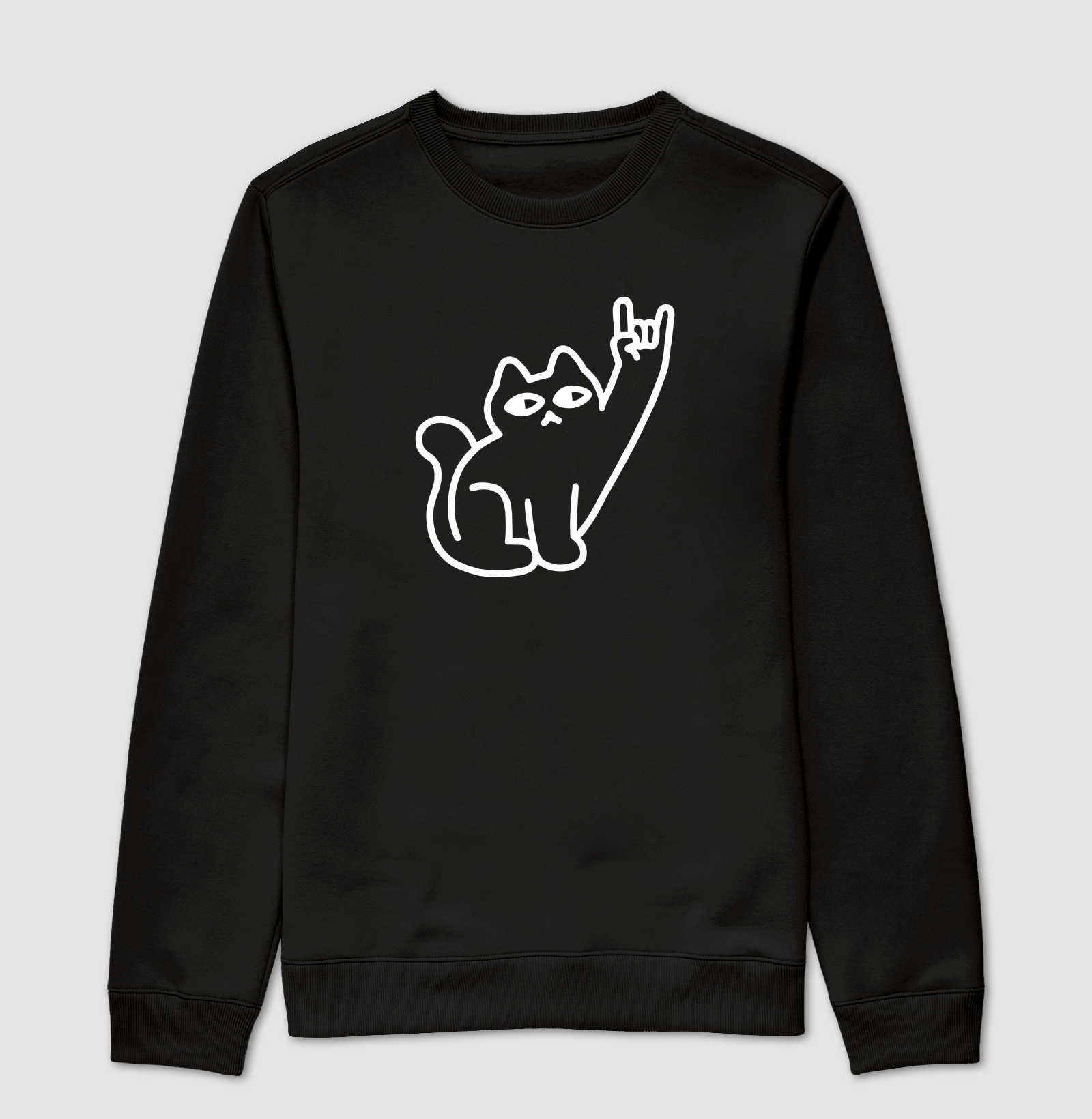 Gatinho gosta de metal - Suéter Moletom