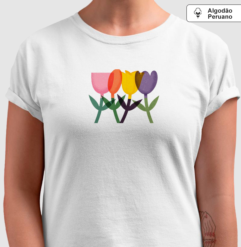 camiseta floral