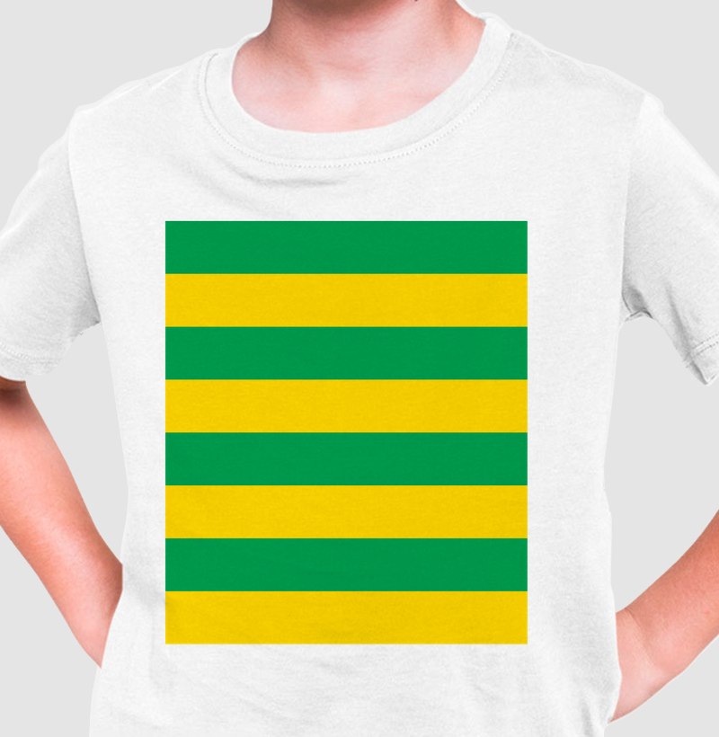 Listras Verticais - Verde e Amarela