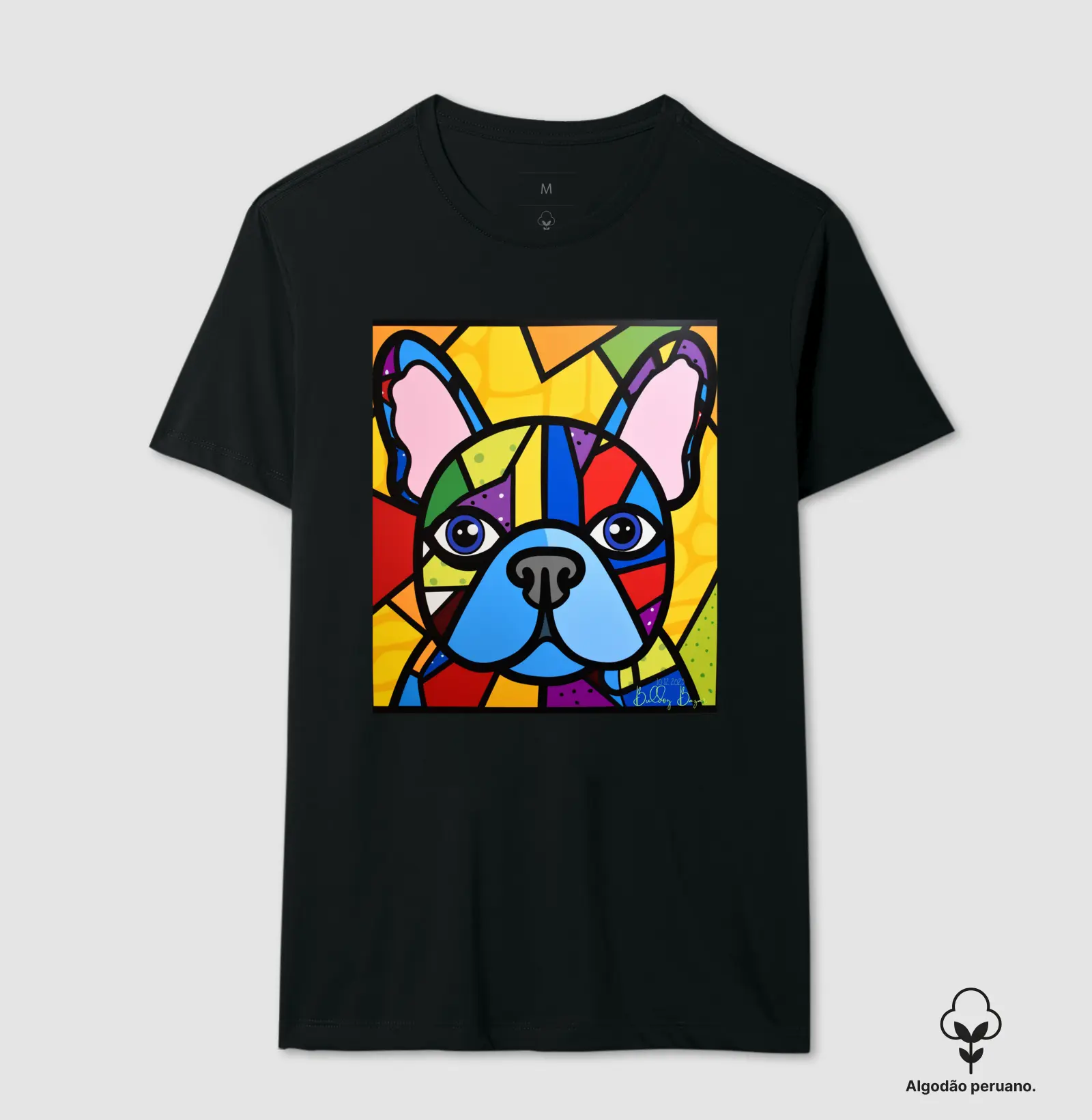 Camiseta Premium Bulldog Frances  "Picasso Perdido IV"